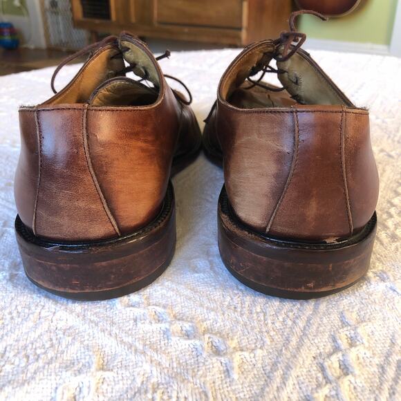 Belvedere Firenze Italian Made 10.5M Lace-Up Oxfords w/ Reptile Trim – Needs TLC - Picture 5 of 12